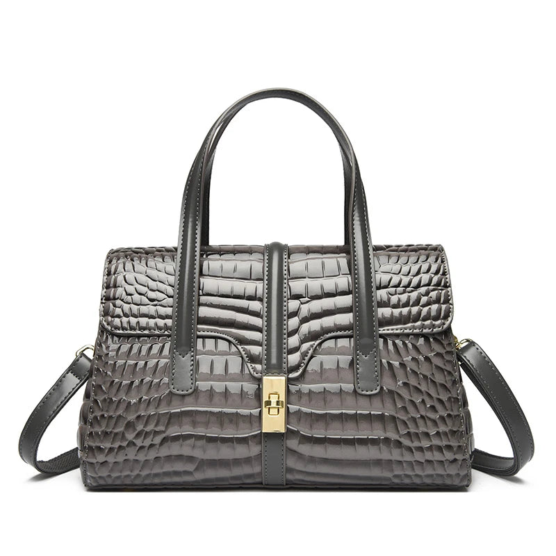 Luxury Shoulder Tote Bag Alligator Patent Leather Hand Bags for Women 2025 Designer Daily commuting Handbags HIgh Quality Sac
