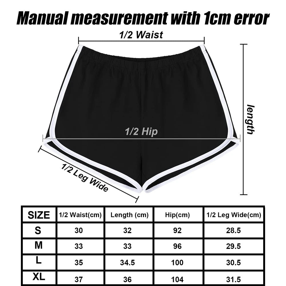 1Pcs Cotton Summer Sports Shorts for Yoga Dancing Workout Cycling Running, Breathable Dolphin Sports Shorts Pants for Women