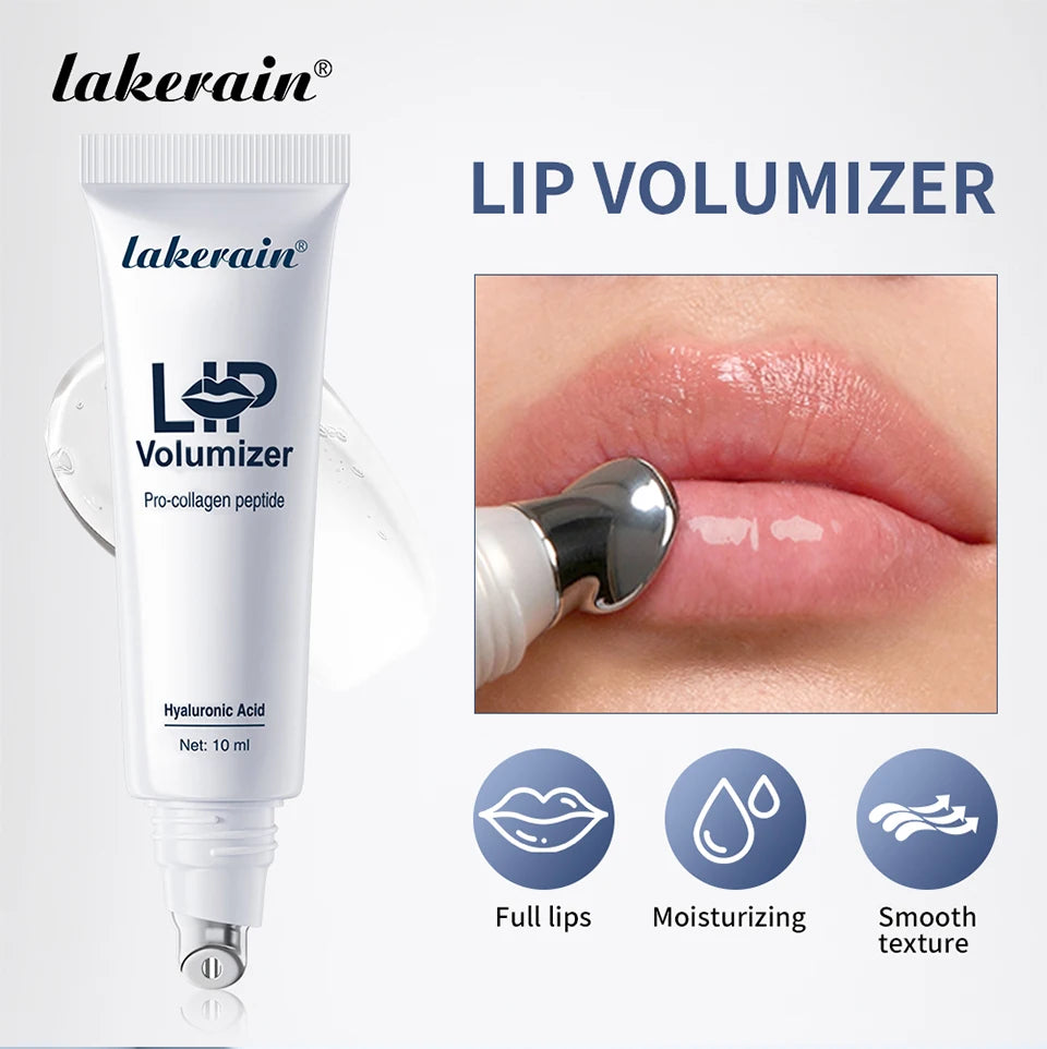 Lakerain Hyaluronic Acid Instant Lip Plumping Lip Oil Lip Line Reduction Lip Care Essence Lip Gloss Women Moisturizing Lip Tint
