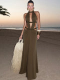 Sisterlinda Elegant Dress Women Chic Backless Patchwork Sparkle Bandage Irregular Sleeveless Sexy Beach Vacation Hottie Vestidos