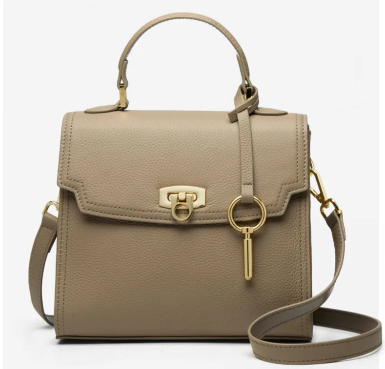 ZOOLER Genuine Leather Female Bags  Single Shoulder Handbags for Women Trend 2026 Luxury Brand Bag Designer Purses Rice #SC1513