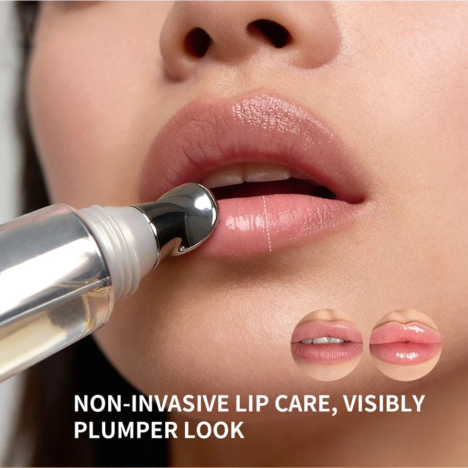Lakerain Hyaluronic Acid Instant Lip Plumping Lip Oil Lip Line Reduction Lip Care Essence Lip Gloss Women Moisturizing Lip Tint