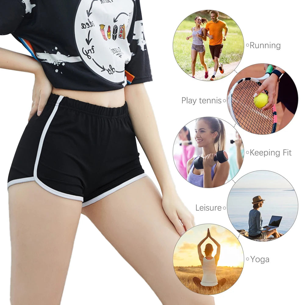 1Pcs Cotton Summer Sports Shorts for Yoga Dancing Workout Cycling Running, Breathable Dolphin Sports Shorts Pants for Women