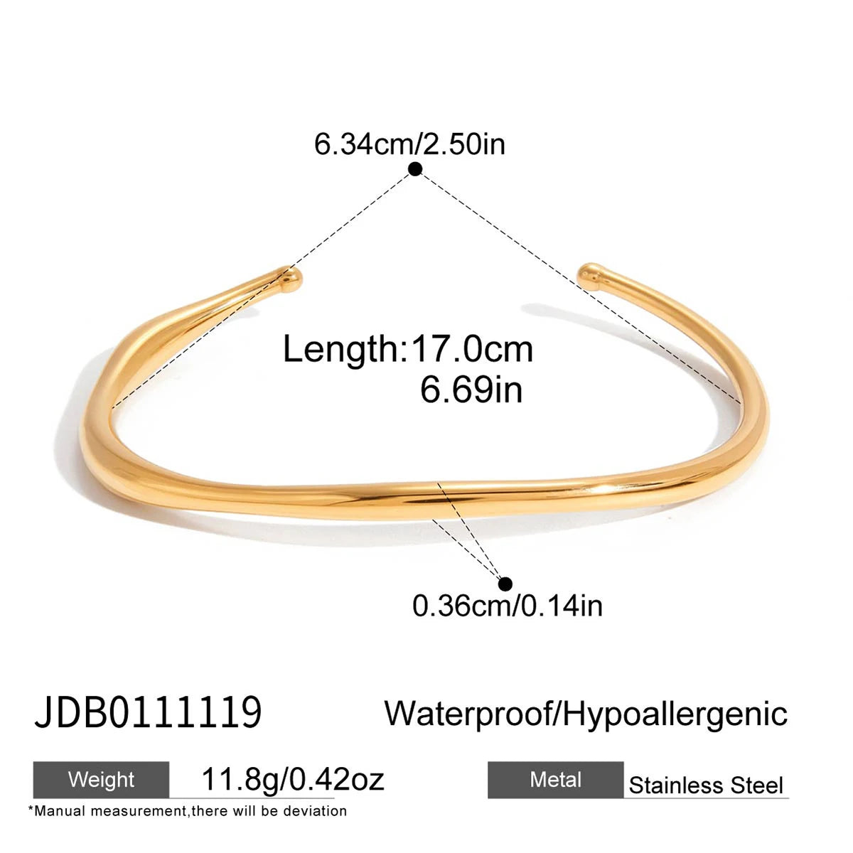 Uworld Delicate Bling Hollow Bracelet With White Rhinestones Layered Jewelry For Women PVD Gold Plated Stainless Steel Bracelets