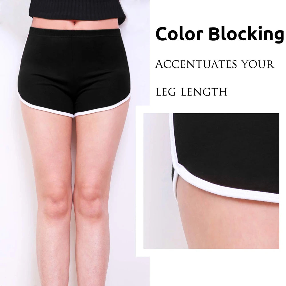 1Pcs Cotton Summer Sports Shorts for Yoga Dancing Workout Cycling Running, Breathable Dolphin Sports Shorts Pants for Women