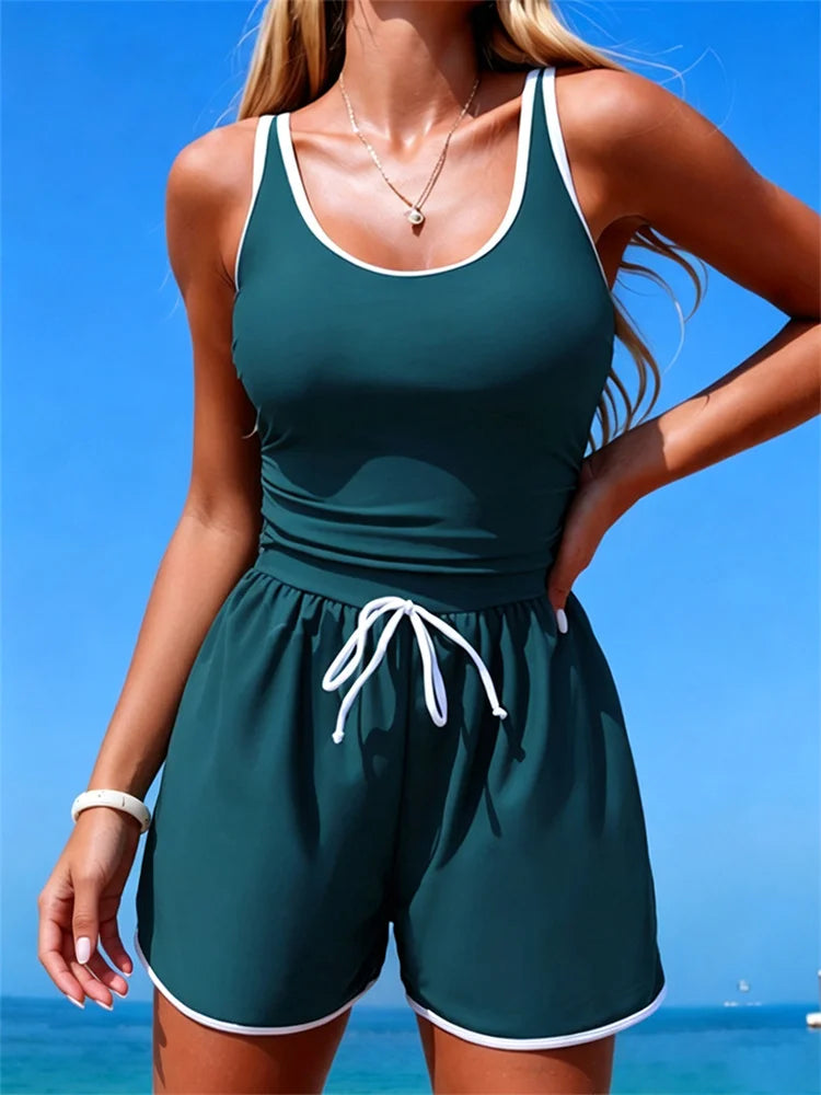 Summer Women's One-Piece Swimsuit Tummy Control Swimwear Female Bathing Suits With Pocket Pool Beach Swimsuit In Nahaute 2026