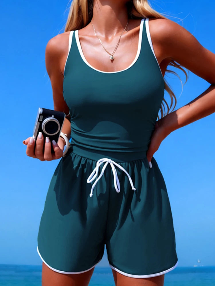 Summer Women's One-Piece Swimsuit Tummy Control Swimwear Female Bathing Suits With Pocket Pool Beach Swimsuit In Nahaute 2026