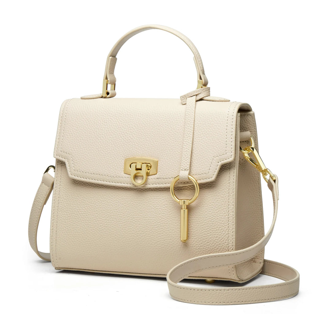 ZOOLER Genuine Leather Female Bags  Single Shoulder Handbags for Women Trend 2026 Luxury Brand Bag Designer Purses Rice #SC1513