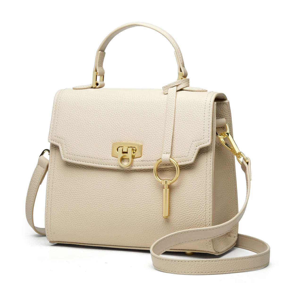 ZOOLER Genuine Leather Female Bags  Single Shoulder Handbags for Women Trend 2026 Luxury Brand Bag Designer Purses Rice #SC1513