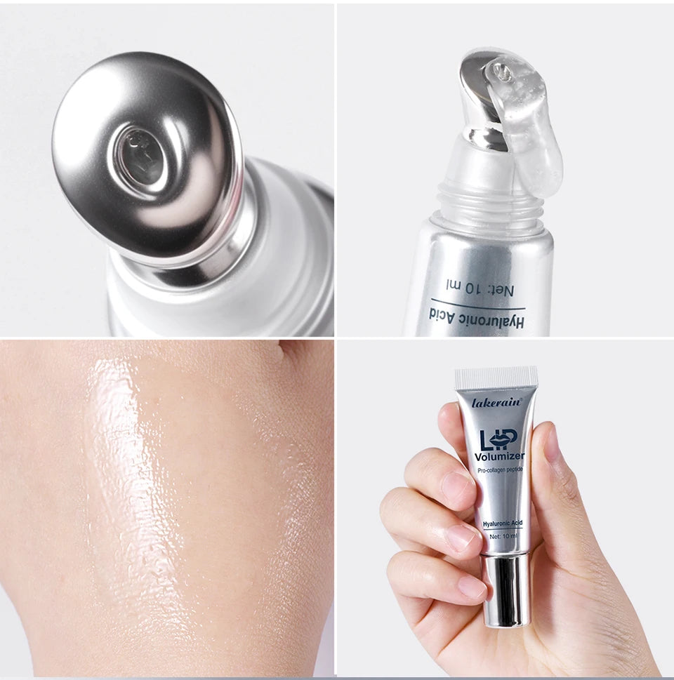 Lakerain Hyaluronic Acid Instant Lip Plumping Lip Oil Lip Line Reduction Lip Care Essence Lip Gloss Women Moisturizing Lip Tint