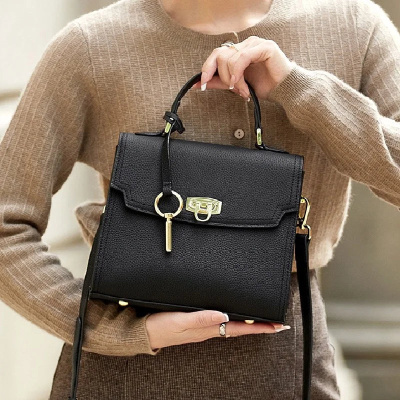 ZOOLER Genuine Leather Female Bags  Single Shoulder Handbags for Women Trend 2026 Luxury Brand Bag Designer Purses Rice #SC1513