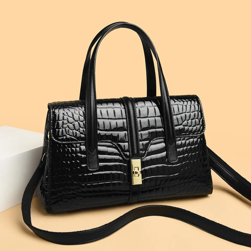 Luxury Shoulder Tote Bag Alligator Patent Leather Hand Bags for Women 2025 Designer Daily commuting Handbags HIgh Quality Sac